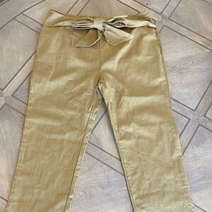 Listicle Tie Front Paperbag Pants - size Large